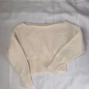 Garage Cream Off Shoulder Sweater